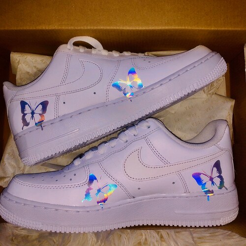 Butterfly Blue 3M Heat Transfer DECAL ONLY Stickers Nike Air Etsy