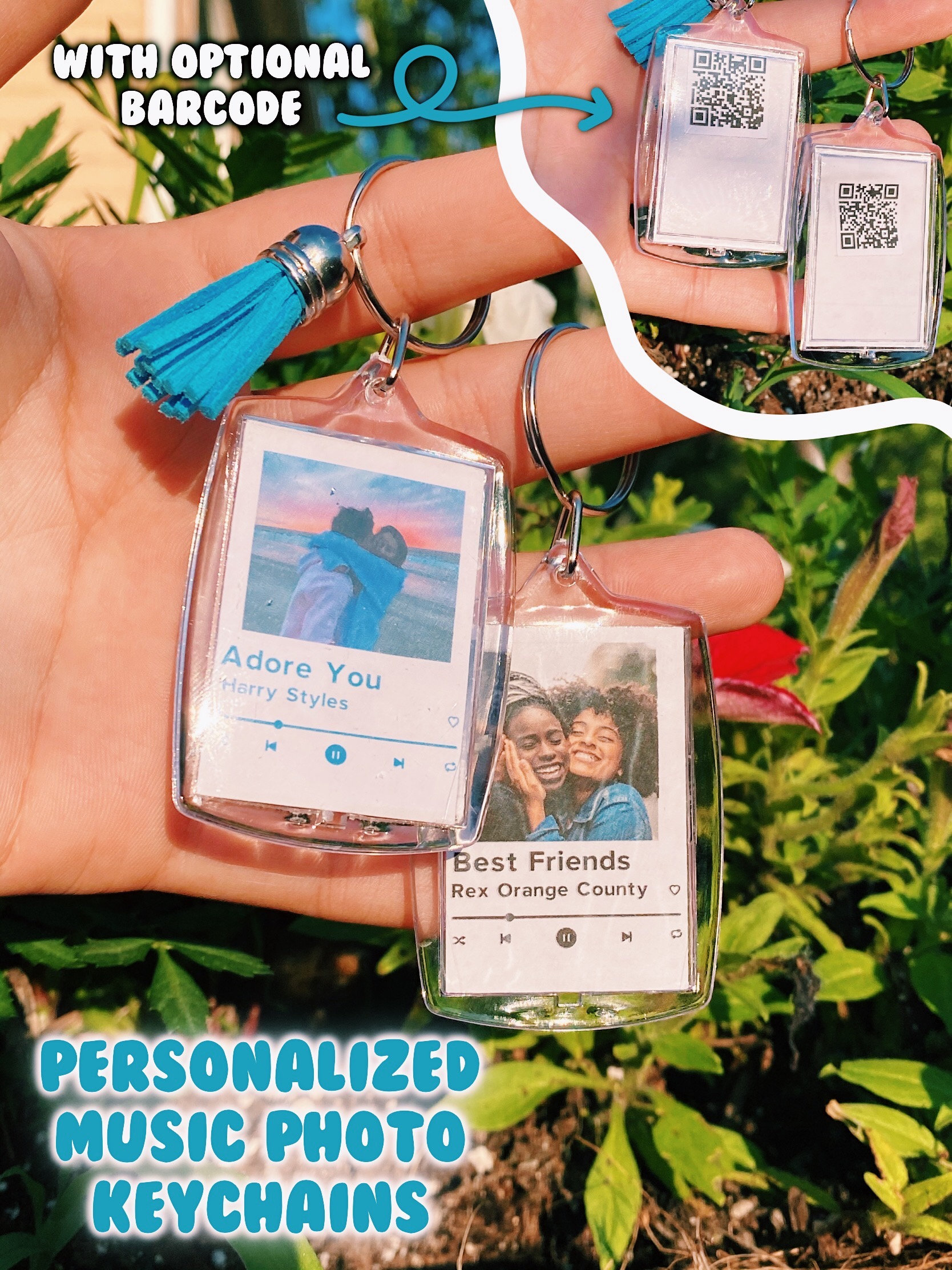 Custom Music Plaque Acrylic Photo Keychain Personalization Best