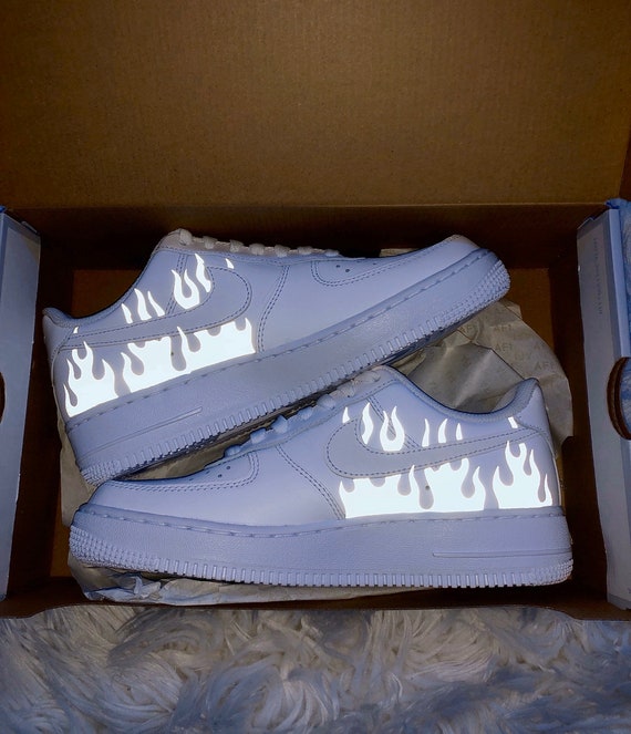 air force 1 reflective flame