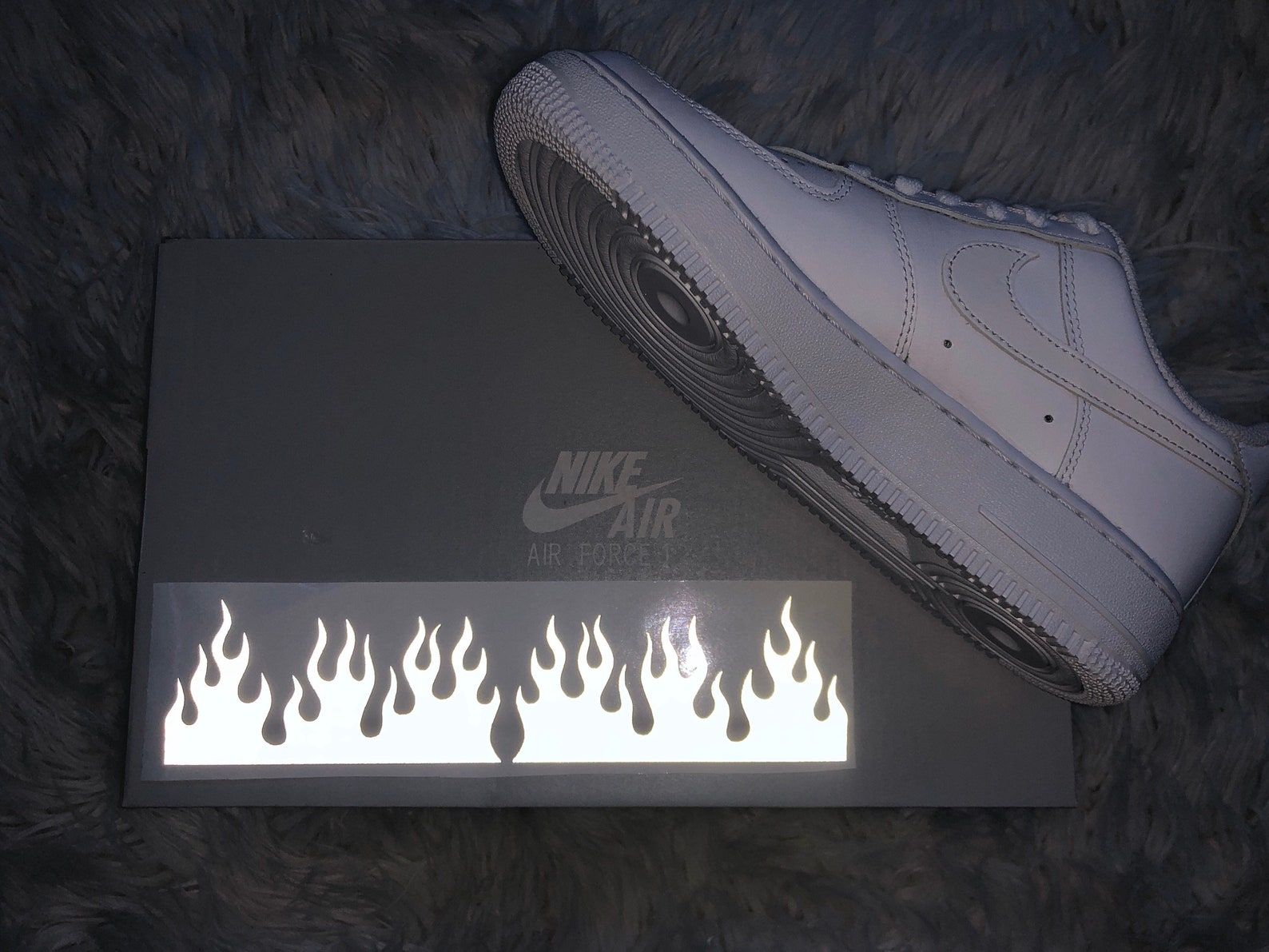 Reflective Flames 3M Heat Transfer DECAL STICKERS ONLY nike Etsy Canada