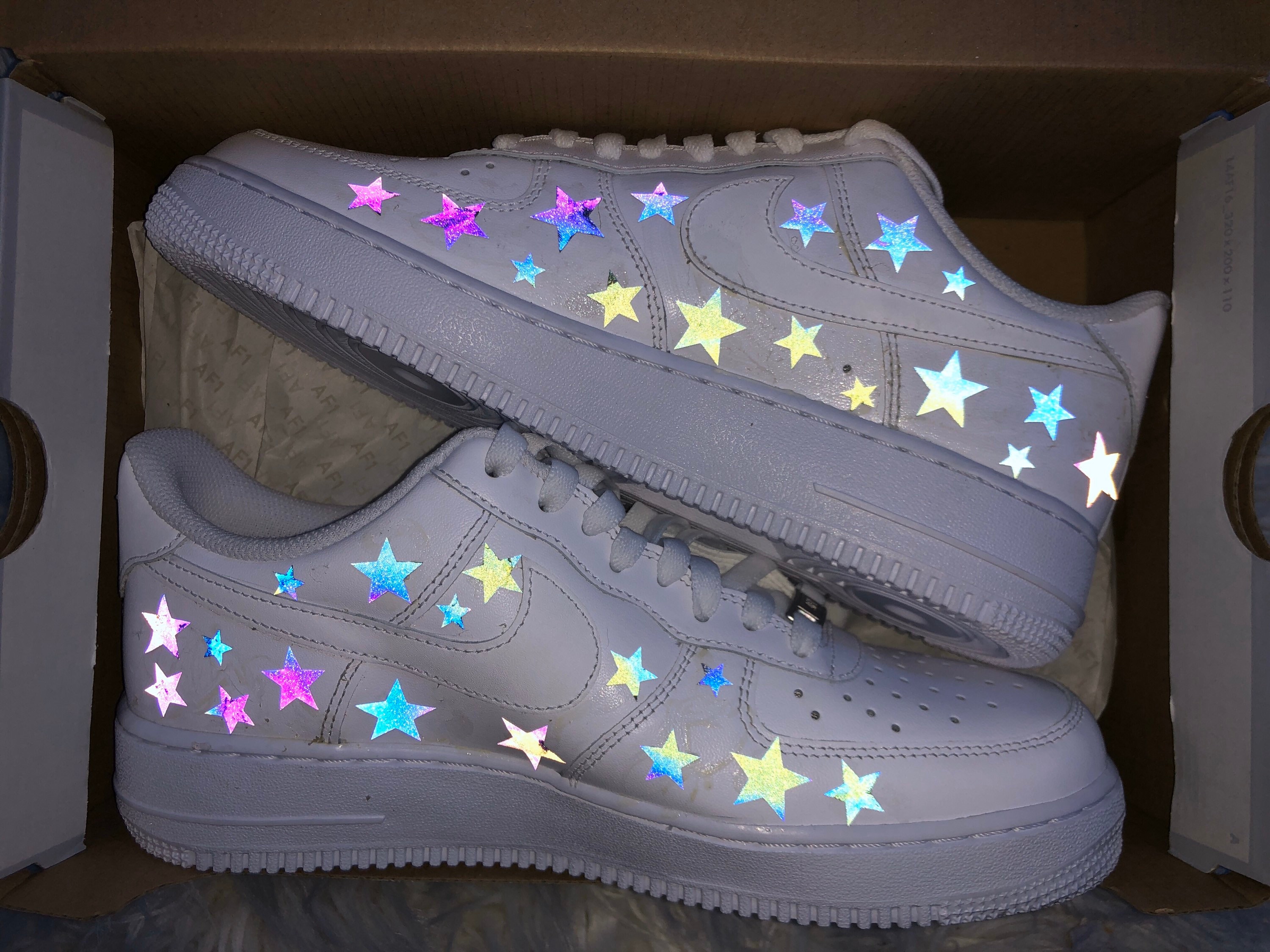 Reflective Louis Vuitton Custom Vans – Tori's Custom Art