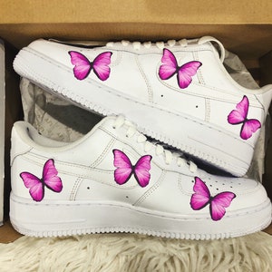 Butterfly Lilac 3M Heat Transfer DECAL ONLY stickers - Nike Air Force 1 custom heat transfer - custom shoes custom vans nikes clothes