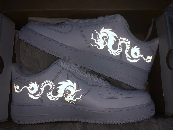 3M Reflective Louis Vuitton Iron on Patches For Custom Air Force 1