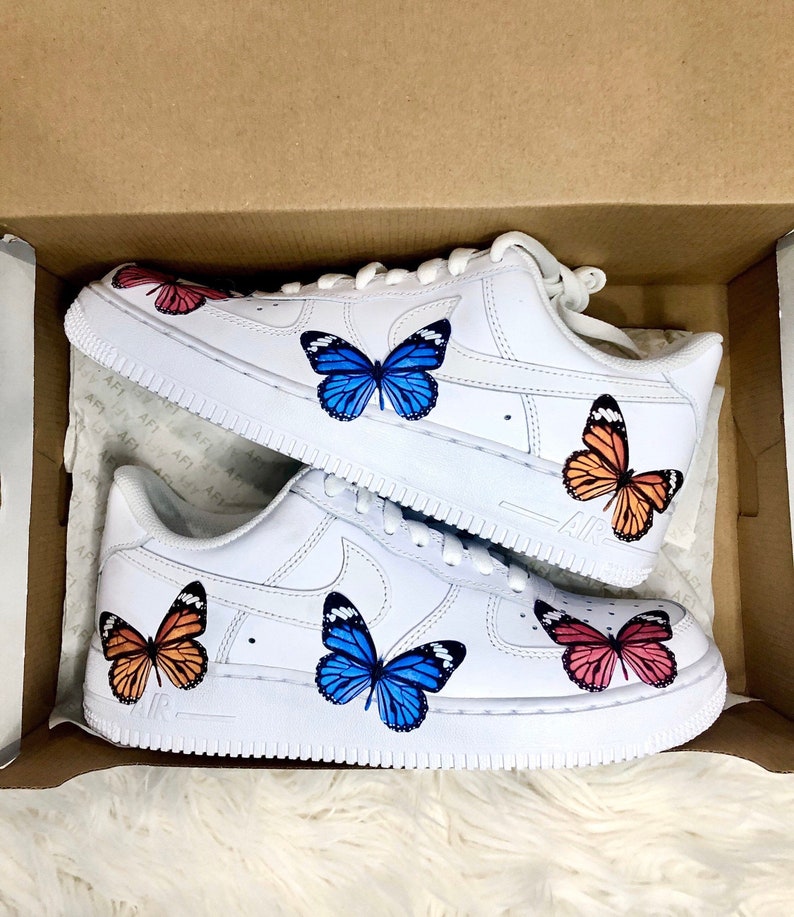 3 Colors Butterfly Monarch 3M Heat Transfer DECAL ONLY Stickers - Nike Air Force 1 custom heat transfer - custom shoes vans nikes butterfly 