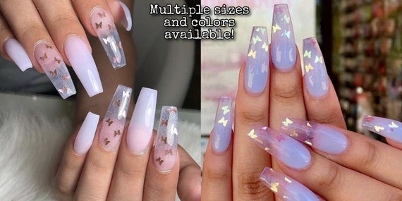 Clear Butterfly Nail Stickers - wide 3