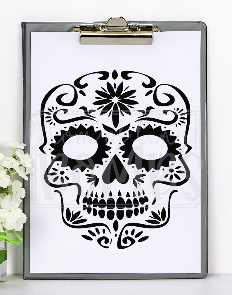 Download Sugar Skull silhouette Candy Skull Svg Halloween ...