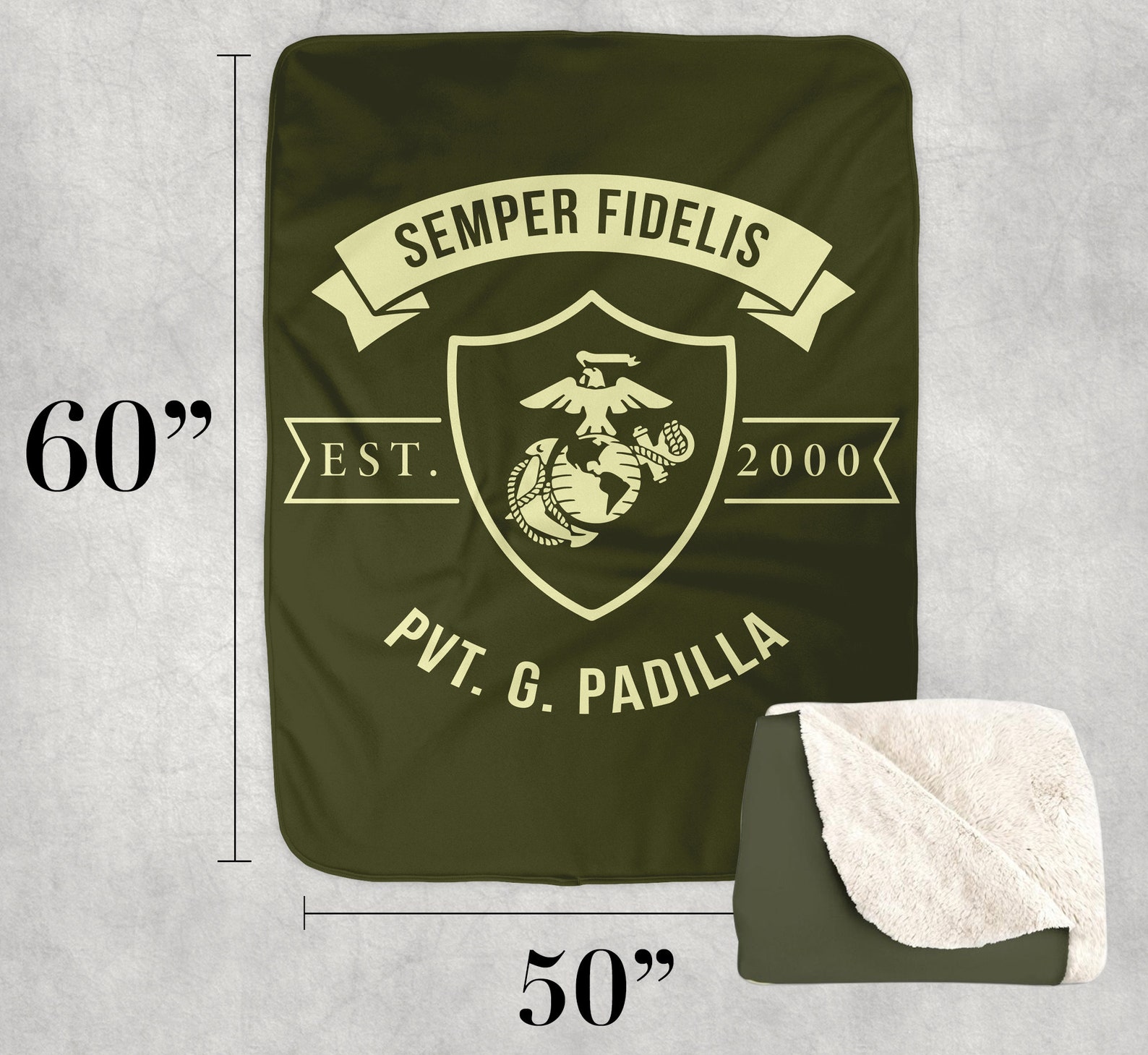 Marines Personalized Blanket US Marines Corps Gifts Etsy