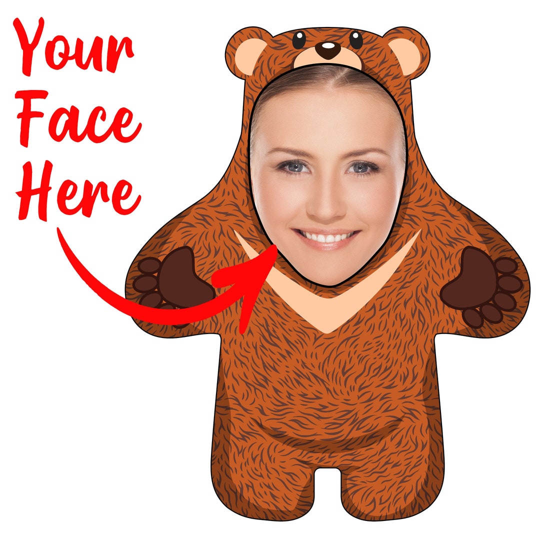 Custom Face Body Pillow mini Bear Personalized Etsy