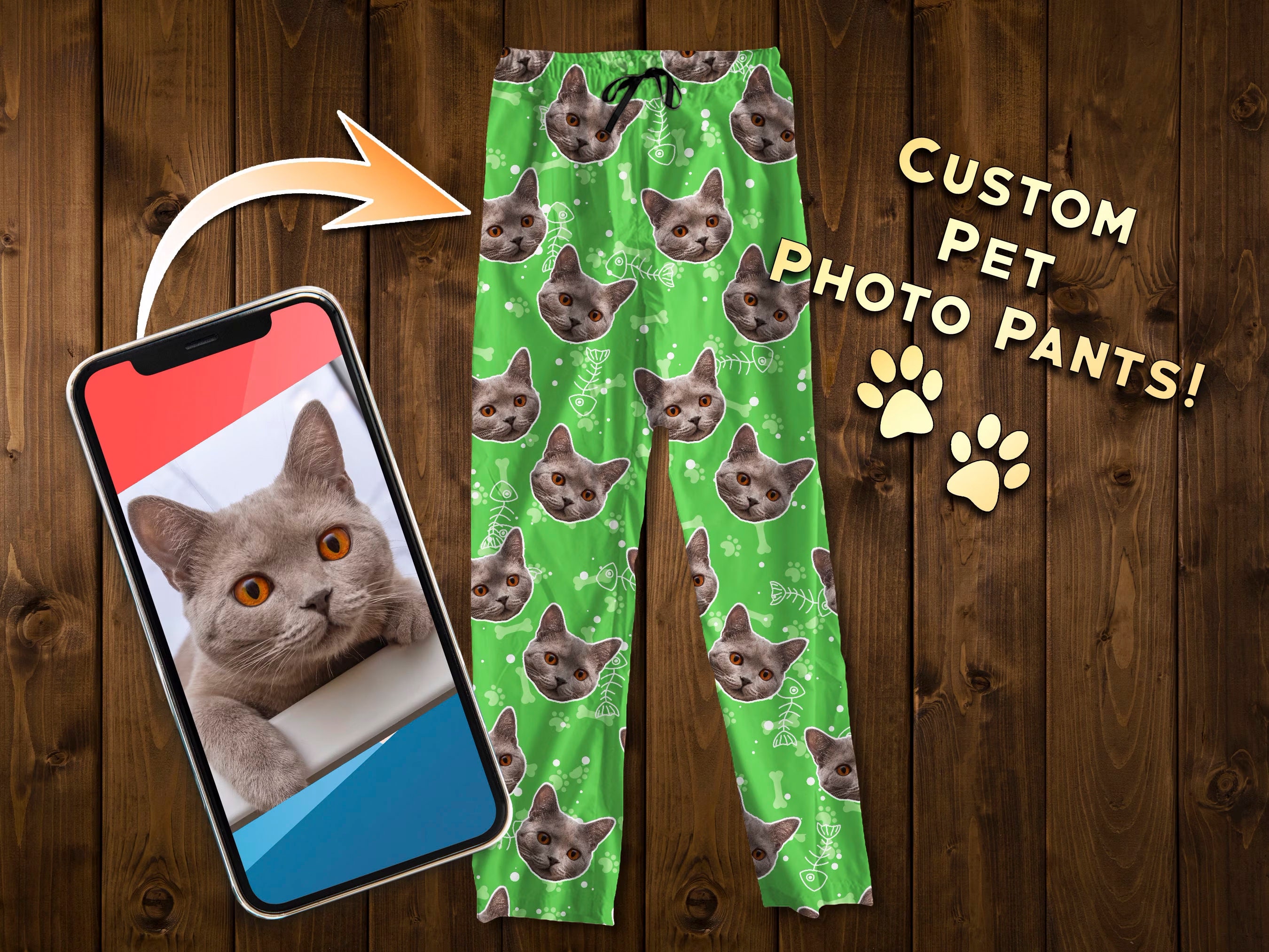 Pants with best sale cats on them