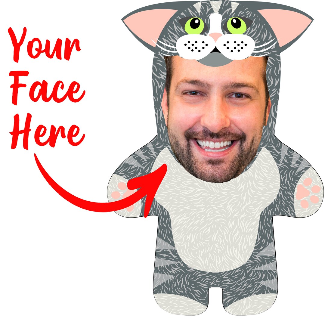 Custom Face Body Pillow mini Cat Personalized Etsy