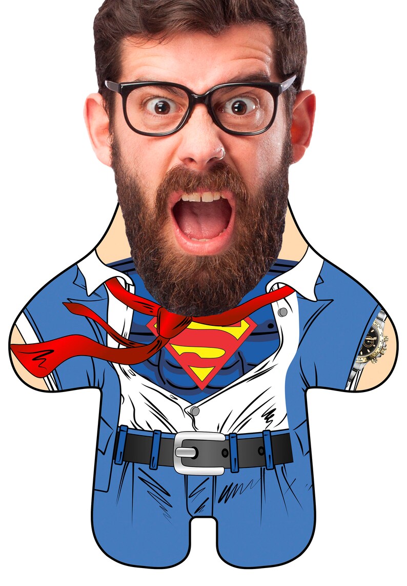Custom Face Body Pillow Superhero Kids or Adults Etsy