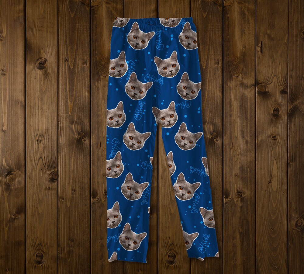 Custom Cat Photo Pajamas Personalized Pet PJ Gift Idea Cat Etsy UK