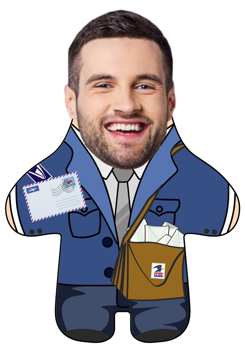 Custom Face Body Pillow mailman Personalized Etsy