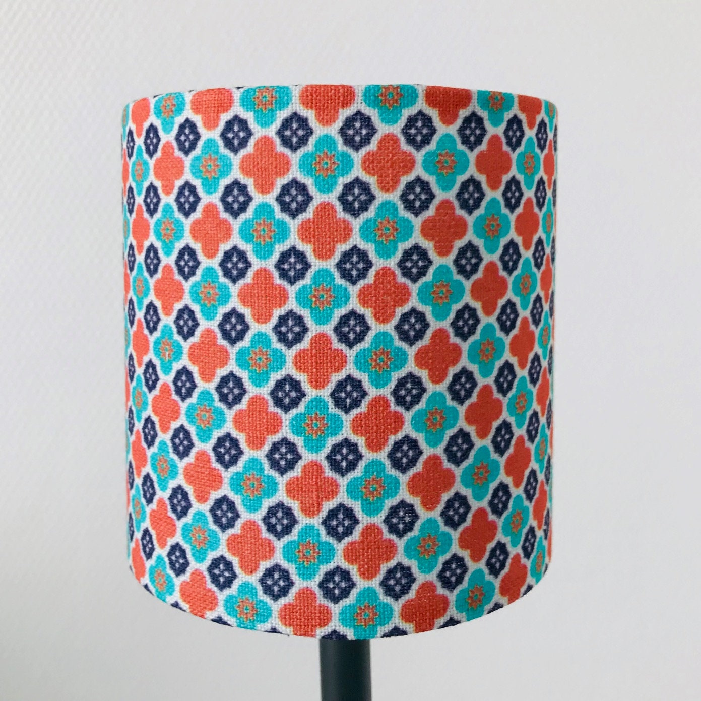 Abat-Jour en Tissu Fleuri