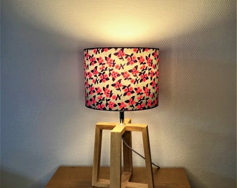 Pink flower lampshade