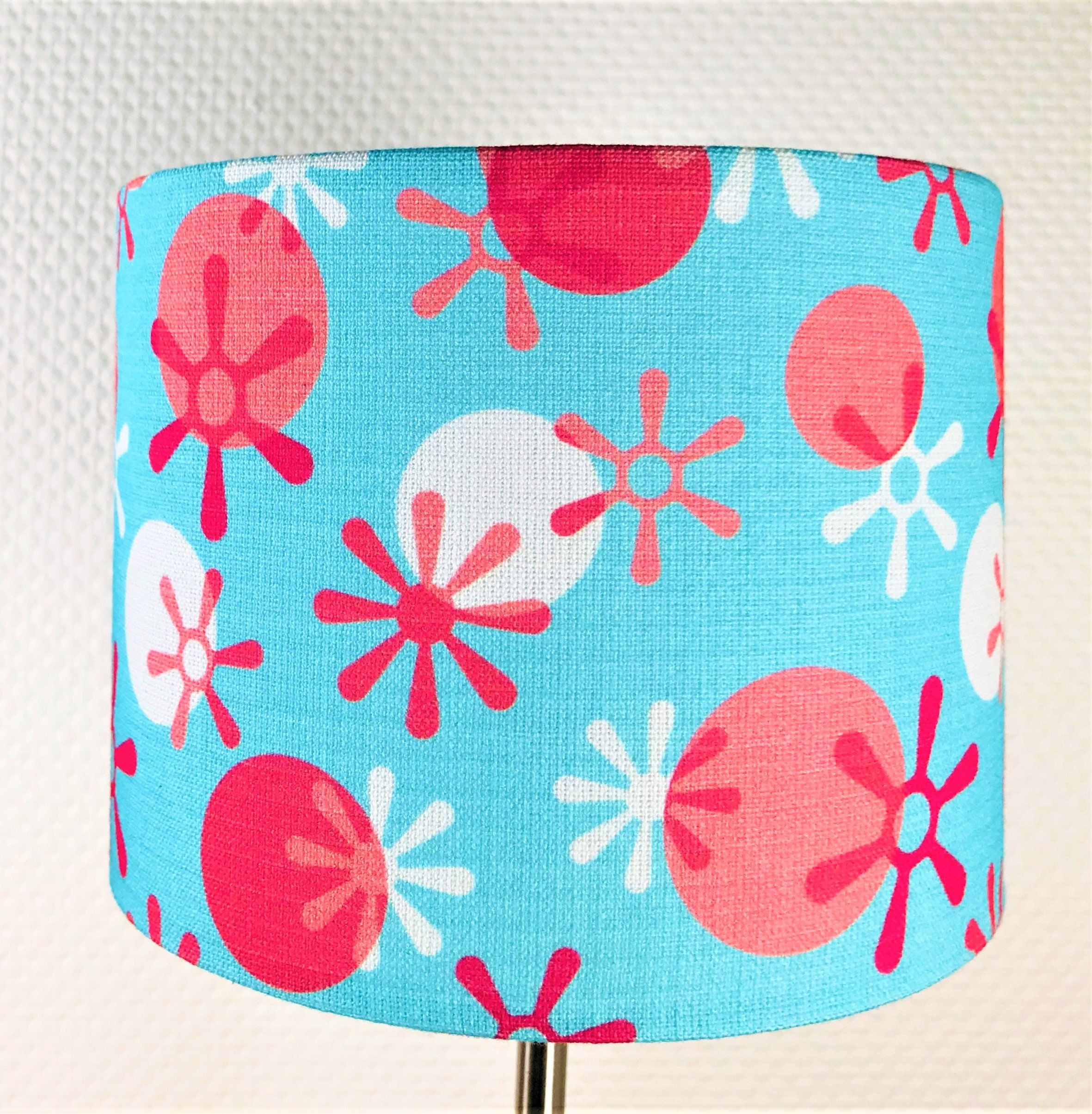 Abat-Jour en Tissu à Motifs Géométriques