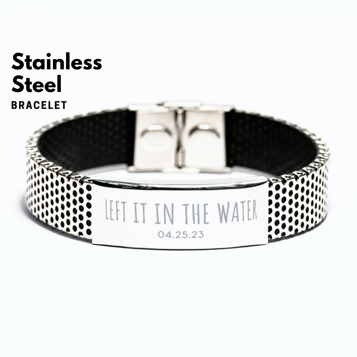 Personalized Baptism Bracelet Gift, Left It in the Water Baptized