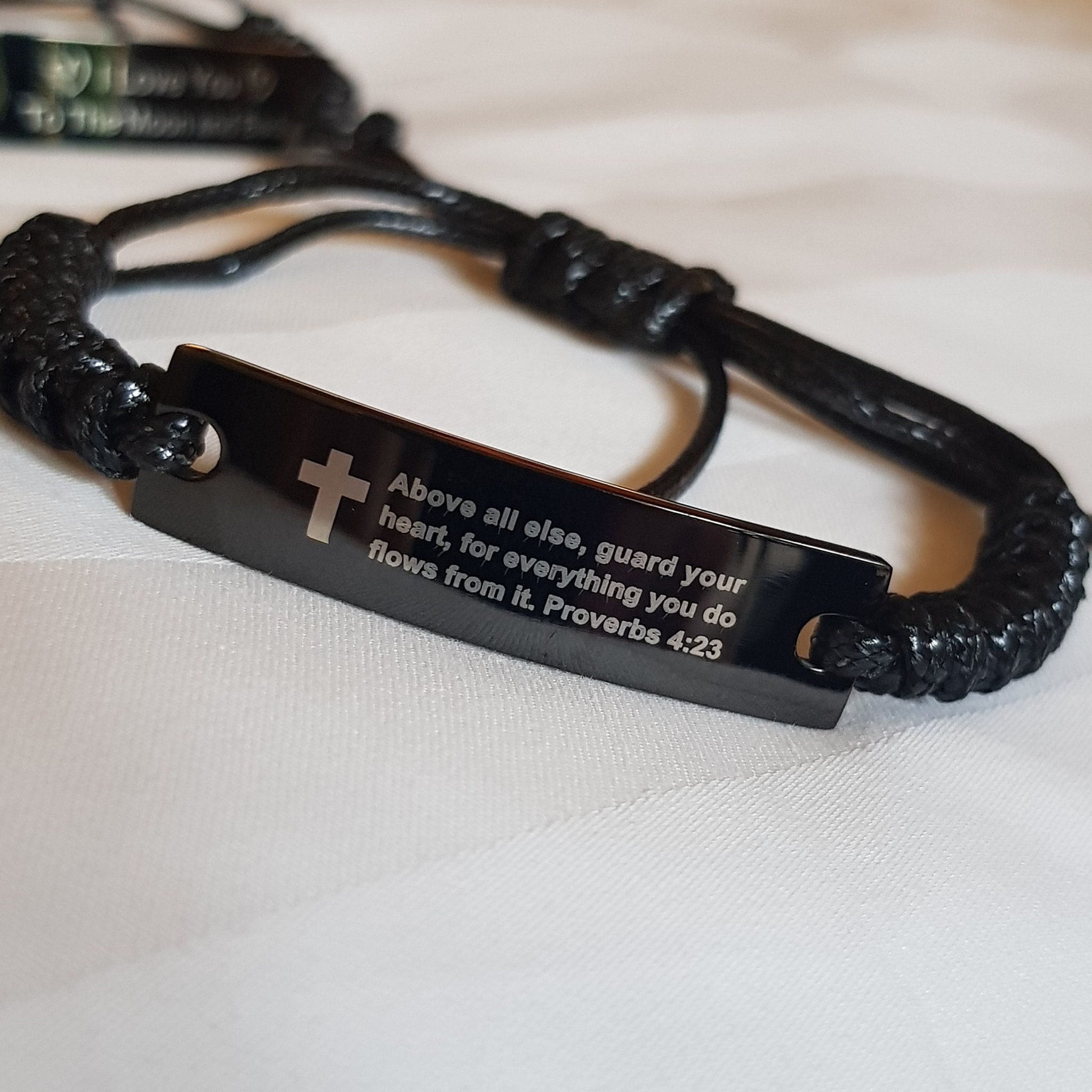Personalized Baptism Bracelet Gift, Left It in the Water Baptized Rope ...