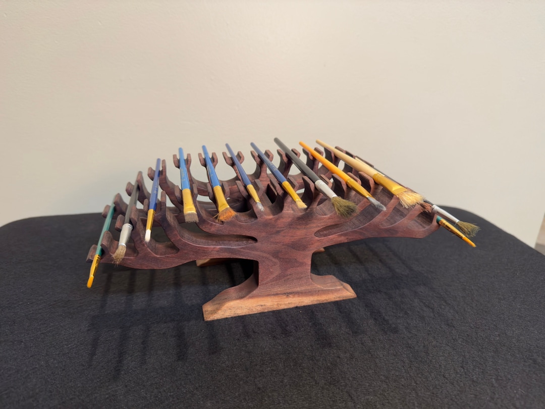Paintbrush Stand Black Walnut Paintbrush Tree Paintbrush Rest
