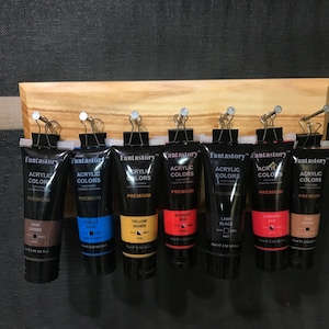 Hickory Paint Tube Hanger - Hickory Necklace Hanger - Paint Tube Holder - Car Key Hanger - Paint Tube Organization - Painting Storage