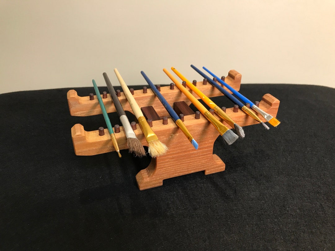 Paintbrush Stand Ash and Walnut Paintbrush Holder Paintbrush Rest