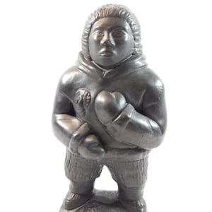 Antique Inuit Hand-Carved Stone First Nation Carving