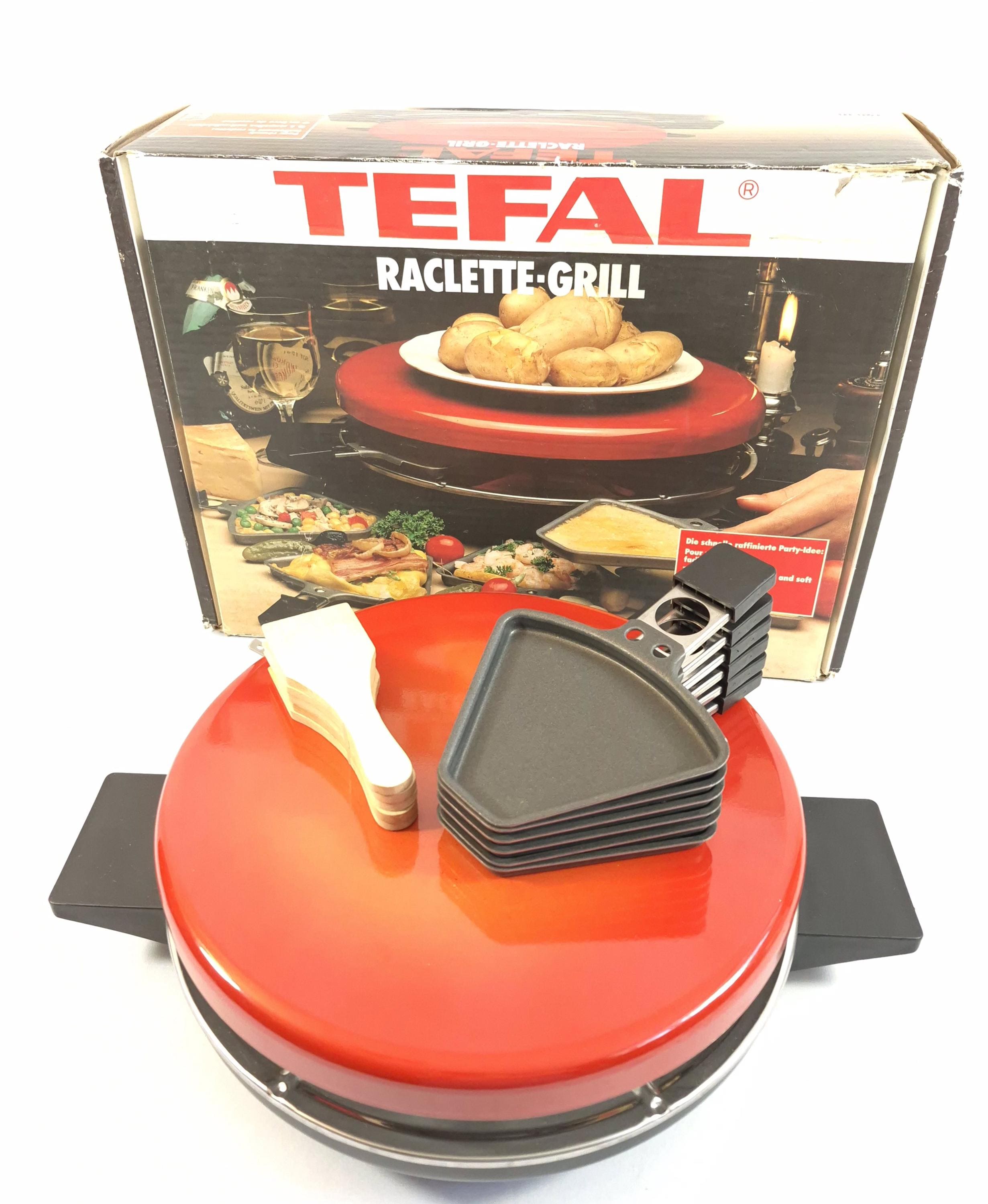 Appareil à Raclette Tefal Vintage Orange 70’s – Avec Boîte D’Origine (Occasion, état Correct)