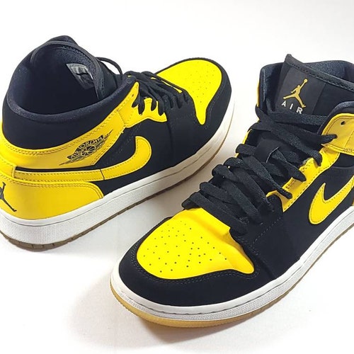 Nike Air Jordan 1 Retro Mid New Love Men Shoes Size 8.5 Black - Etsy