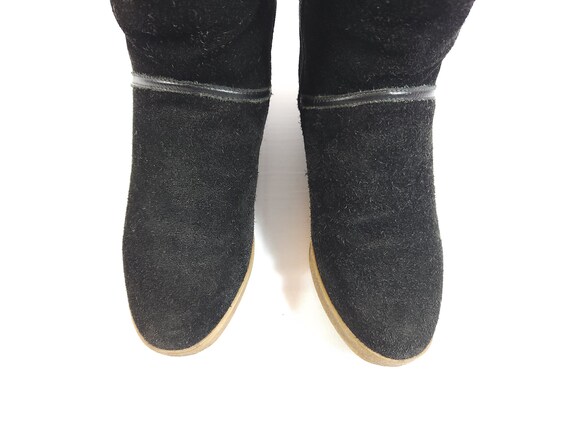 Vtg Pajar Women's Suede Shearling Lining Boots, B… - image 4