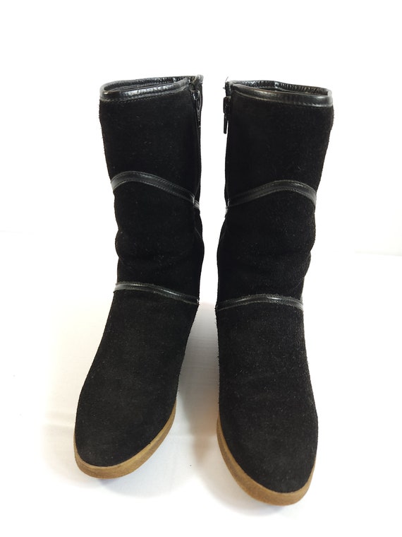 Vtg Pajar Women's Suede Shearling Lining Boots, B… - image 3