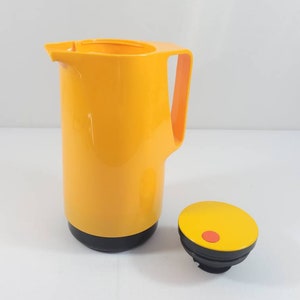 Vintage Dr. Zimmermann Yellow Coffee Carafe Thermos Busse Design W. Germany