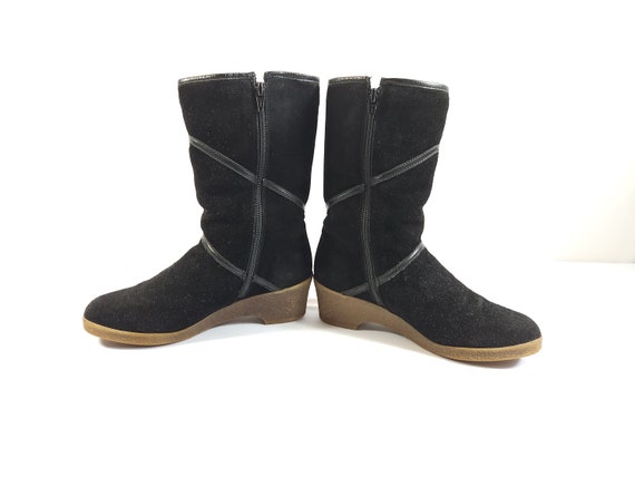 Vtg Pajar Women's Suede Shearling Lining Boots, B… - image 5