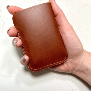 Italian Leather Wallet / Card Holder. Handmade From Full Grain Cow Leather. Perfect Birthday Gift, Anniversary Gift image 4