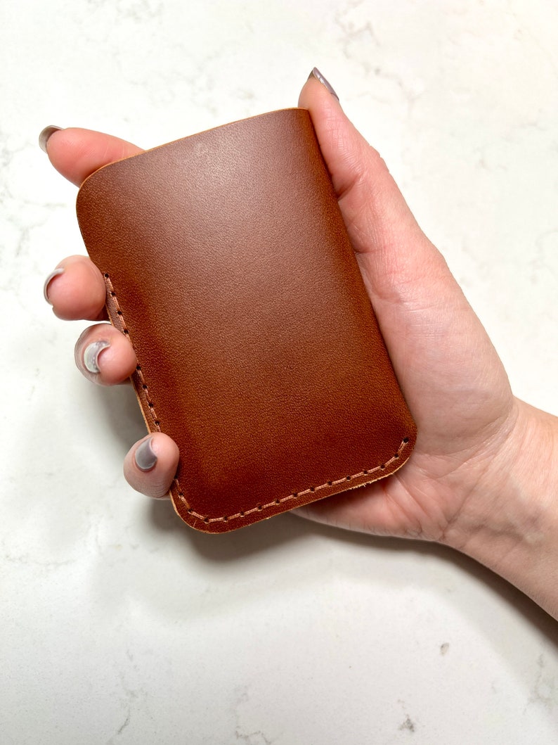 Italian Leather Wallet / Card Holder. Handmade From Full Grain Cow Leather. Perfect Birthday Gift, Anniversary Gift image 4