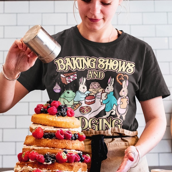 Baking shows and judging shirt, 80s vintage pastel shirt, baking shirt