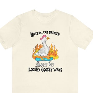 Haters are pressed funny meme shirt, Silly goose shirt, Vintage drawn animal shirt, Weirdly specific shirt, Positive vibes meme shirt