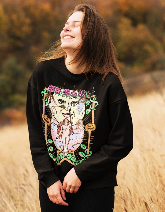 Natural Witch Sweatshirt Halloween Sweatshirt 80s Vintage Pastel Sweatshirt Etsy UK