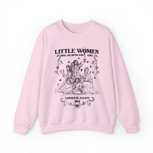 Little woman book sweatshirt, Vintage gothic art shirt, English literature shirt, Book reader gift, Book cover shirt, Female writer shirt