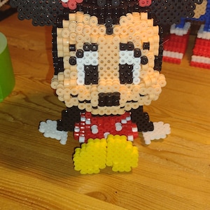 3D Minnie Mouse Perler Bead Figure