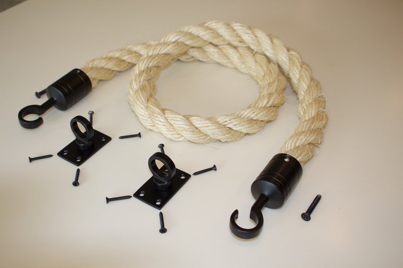 Barrier Rope System Decking Rope With Black Fittings Hook & Etsy