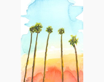 Palm Tree Painting Etsy