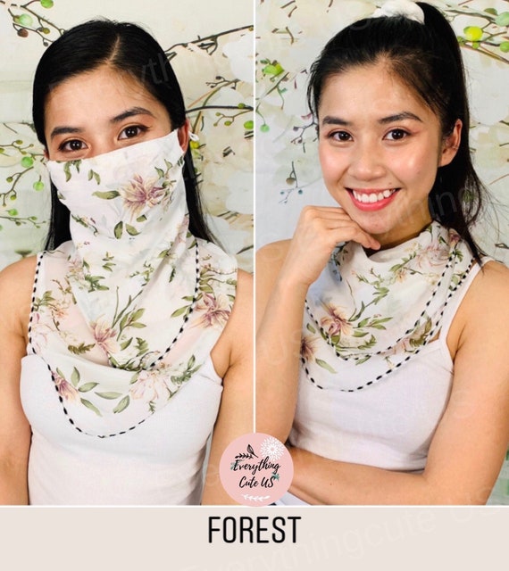 Large Lightweight Scarf Face Mask 2-in-1 Thin Breathable | Etsy