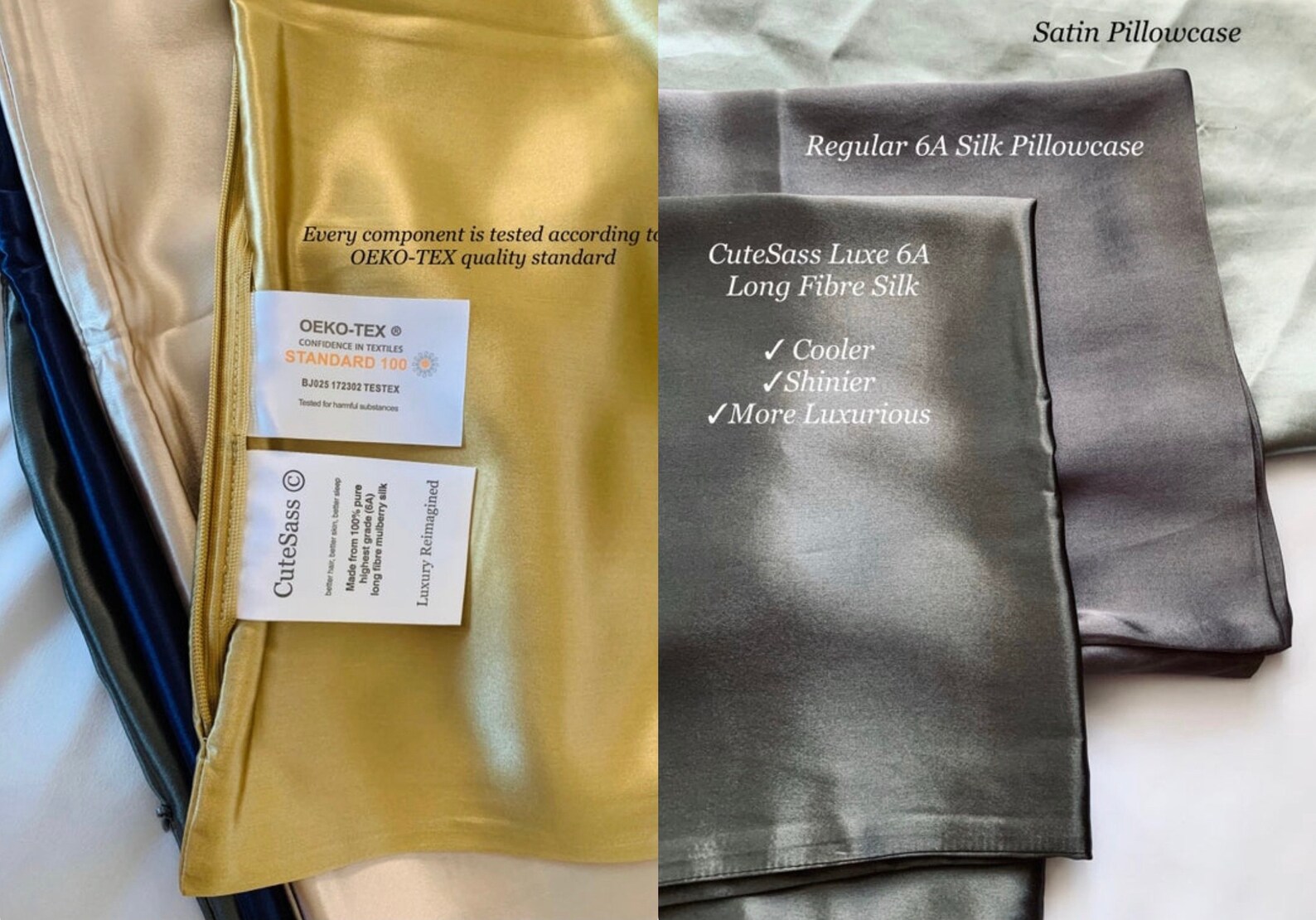 100 Mulberry 22 Momme Silk Pillowcase Long Fibre Organic Etsy