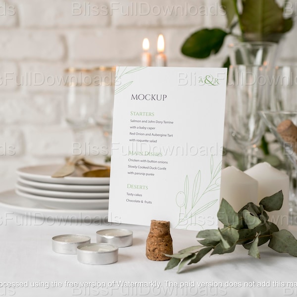 Wedding Table Sign Mockup | Elegant Dinner Seating Cards | Cafe & Restaurant Reception, Minimalist Event Decor, Printable Instant Download