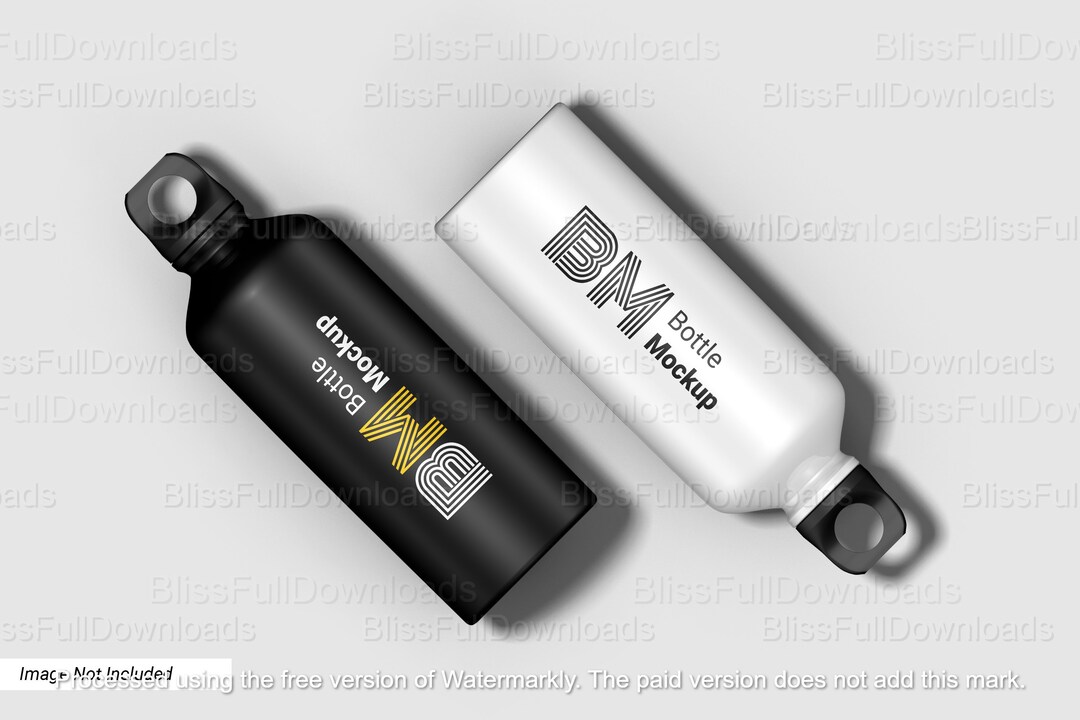 Aluminum Sport Water Bottle Logo Mockup Personalized Etsy