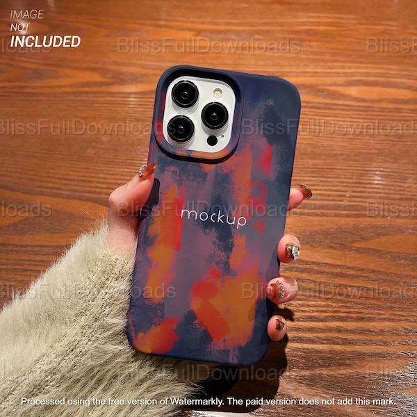 iPhone 15 Pro-Max Cover Mockup - Premium Smartphone Case Template - Digital Product for Designers - Customization High Quality PSD-JPG Files