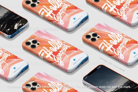 iPhone 13 Pro Case Mockup | Premium Smartphone Cover Template | Digital Product for Designers | Customization High-Quality PSD & JPG Files