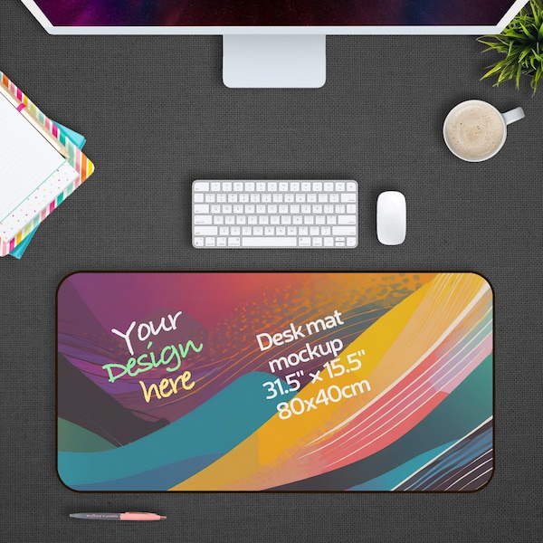 Custom Mouse Pad Mockup | Personalized Branding Desk Mat | Office Accessories | Company Name | Business Promotional Gift | Office Decor PSD