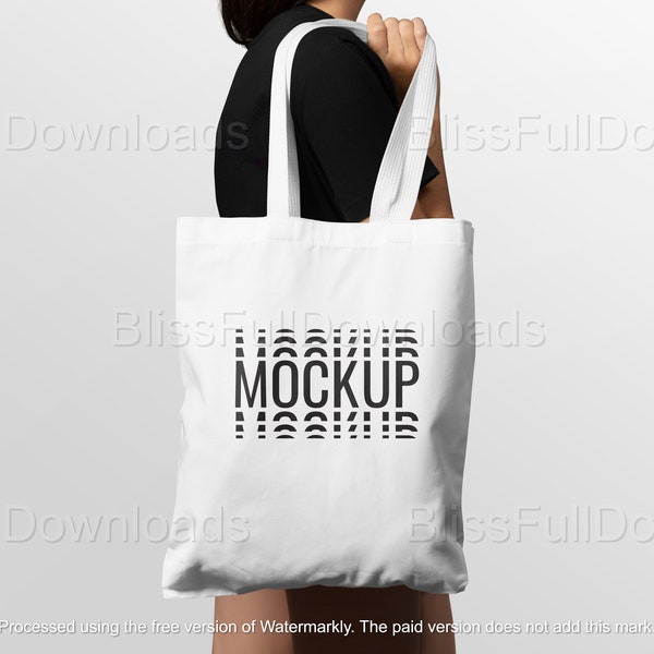 Women Tote Bag Mockup | Stylish Canvas Tote Bag | Male Model with Shoulder Bag | Shopping Bag Mockup | Tote Reusable Bag | Digital Download