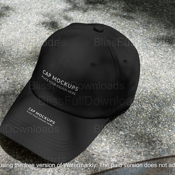 Stylish Black Baseball Cap Mockup for DIY Creations and Custom Designs - Premium Digital Downloads Mockup PSD - Instant Download JPG